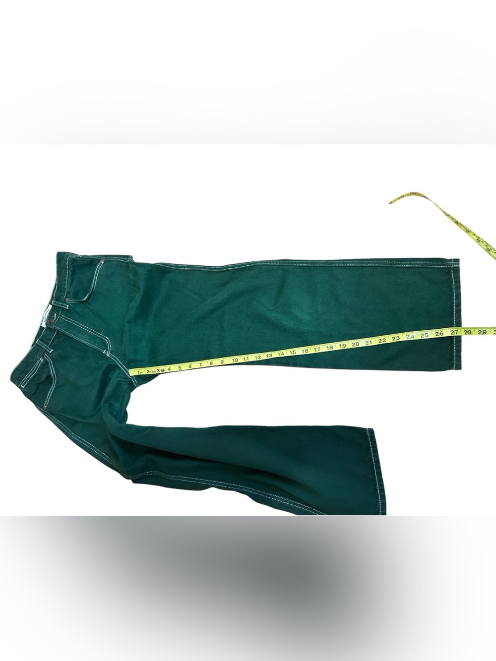 Reformation Jeans Cowboy High Rise Straight Jeans Emerald Green size 28 - Picture 10 of 10